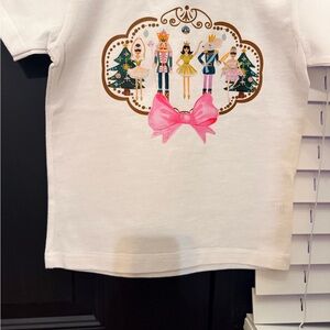 White T-Shirt with Nutcracker Ballet Design